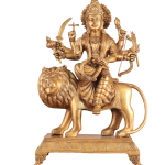 Large Superfine Brass Durga Mata Statue | 21.5" Antique Golden Art | 20kg Sacred Masterpiece | Divine Temple Beauty | Jaipurio